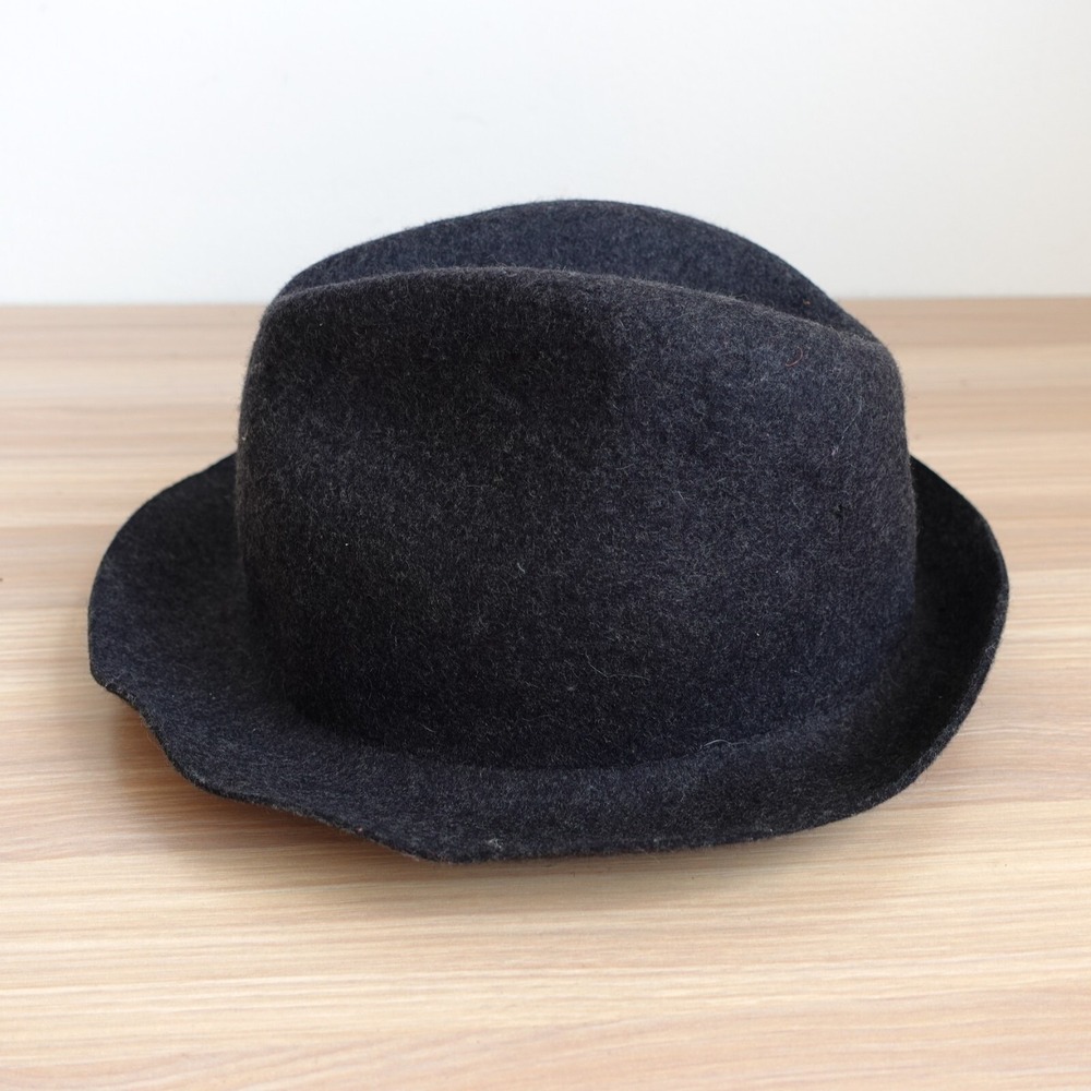 Madewell Biltmore Hat Women Medium Wool Soft Crushable Felt Fedora Tribly Black